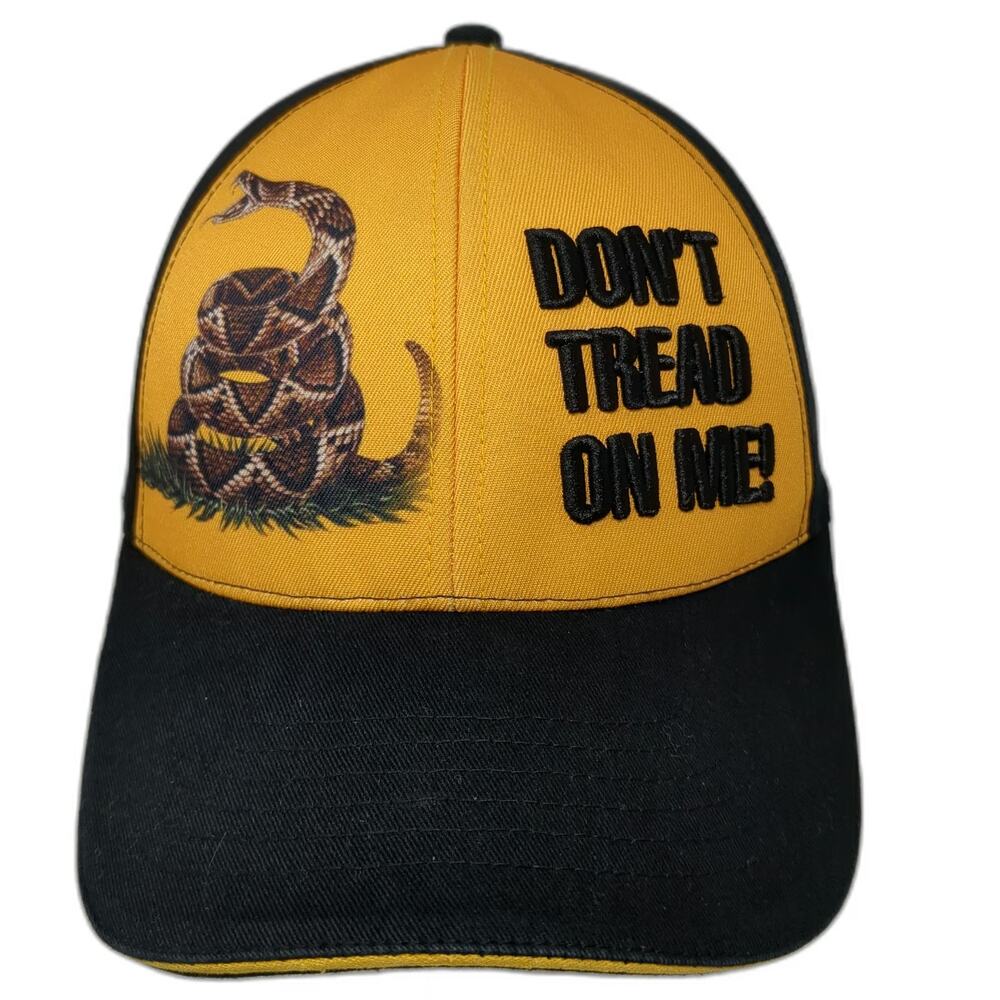 American Mills Baseball Cap Yellow One Size Gadsden Flag Don't Tread On Me Hat